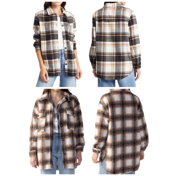 VIGOSS - Plaid Flannel Plus Size Shacket (Shirt + Jacket) Size 1 X NWOT - Picture 15 of 16
